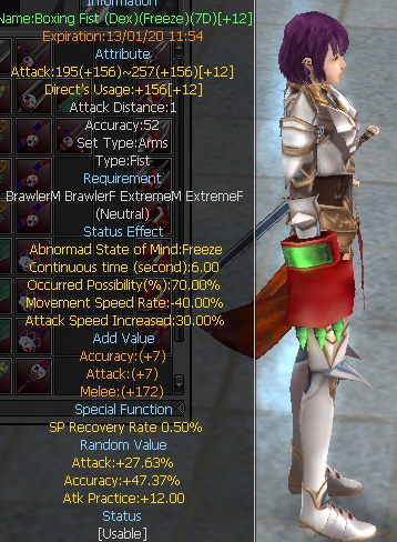 Boxing Fist (Dex)(Freeze)(7D)