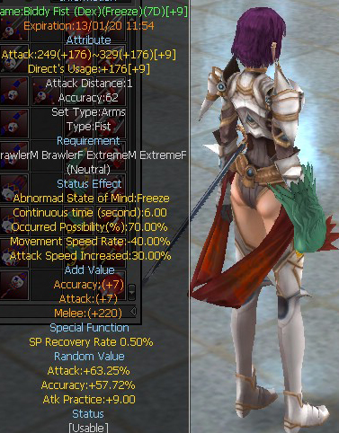 Biddy Fist (Dex)(Freeze)(7D)