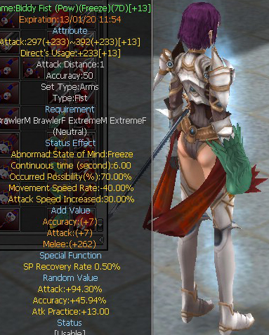 Biddy Fist (Pow)(Freeze)(7D)