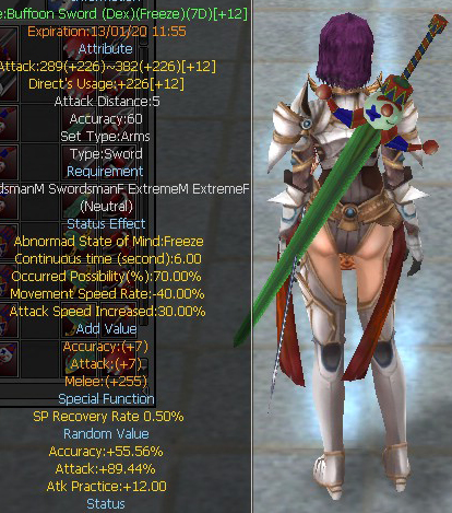 Buffoon Sword (Dex)(Freeze)(7D)