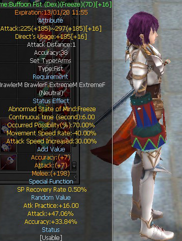 Buffoon Fist (Dex)(Freeze)(7D)