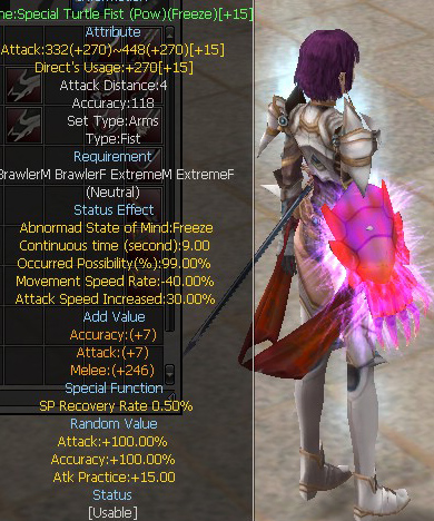 Special Turtle Fist (Pow)(Freeze)
