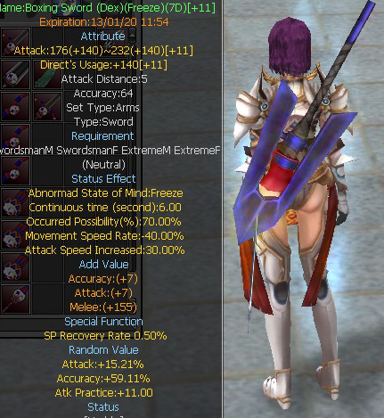 Boxing Sword (Dex)(Freeze)(7D)