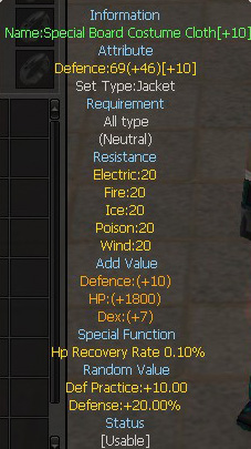 Special Board Costume Cloth (Single)