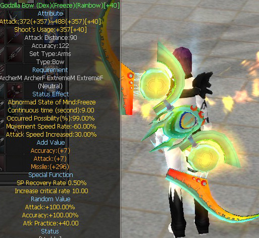 Godzilla Bow (Dex)(Freeze)(Rainbow)