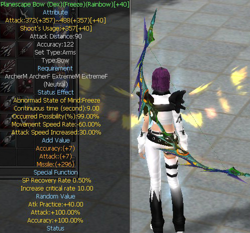 Planescape Bow (Dex)(Freeze)(Rainbow)