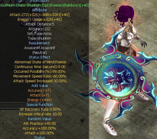 Luthium Chaos Shuriken (Spi)(Freeze)(Rainbow)