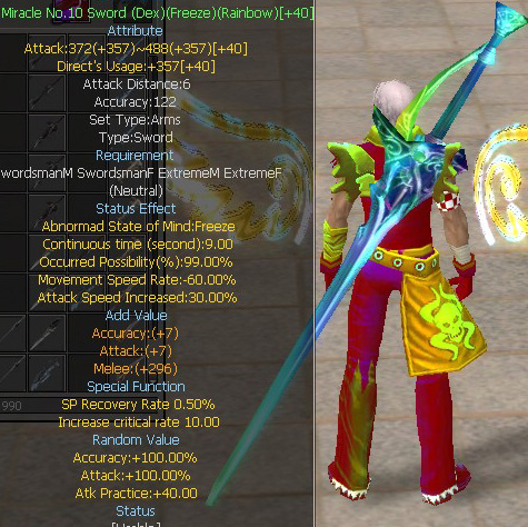 Miracle No.10 Sword (Dex)(Freeze)(Rainbow)