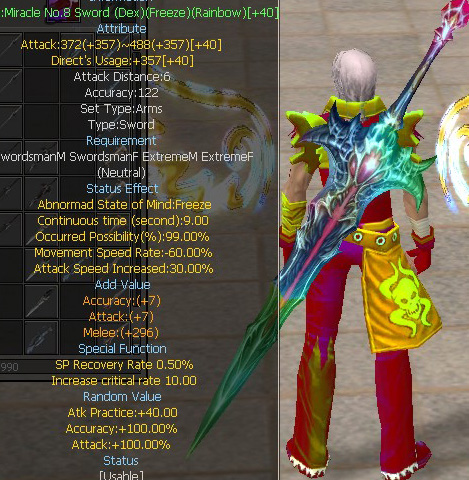 Miracle No.8 Sword (Dex)(Freeze)(Rainbow)