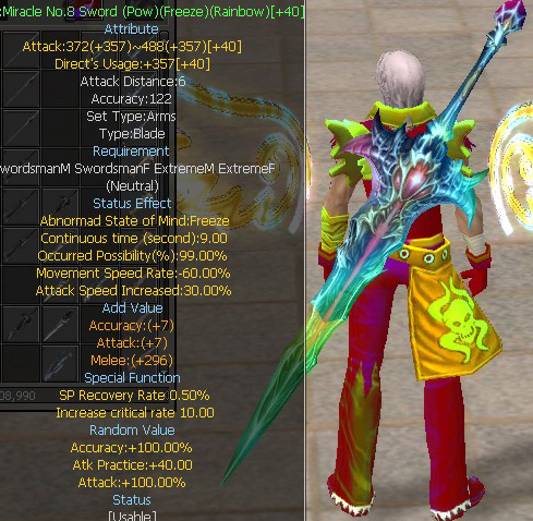 Miracle No.8 Sword (Pow)(Freeze)(Rainbow)