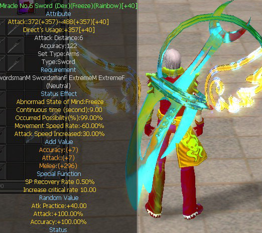 Miracle No.6 Sword (Dex)(Freeze)(Rainbow)