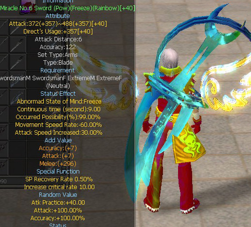 Miracle No.6 Sword (Pow)(Freeze)(Rainbow)