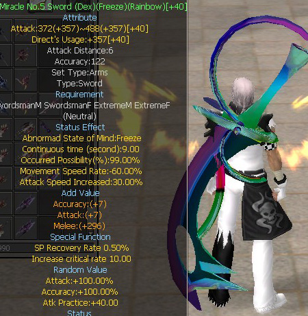 Miracle No.5 Sword (Dex)(Freeze)(Rainbow)