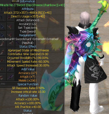 Miracle No.1 Sword (Dex)(Freeze)(Rainbow)