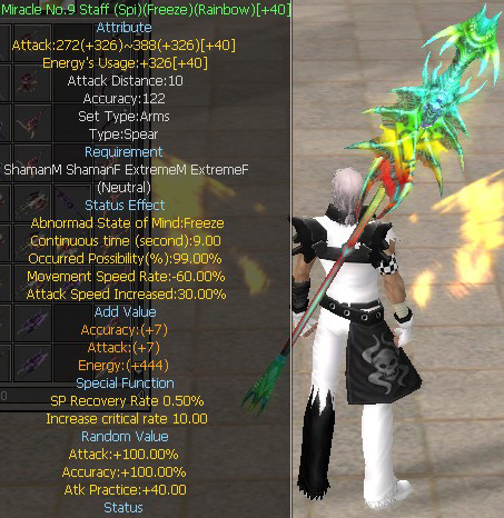 Miracle No.9 Staff (Spi)(Freeze)(Rainbow)