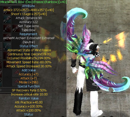 Miracle No.1 Bow (Dex)(Freeze)(Rainbow)