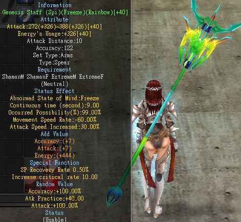 Genesis Staff (Spi)(Freeze)(Rainbow)