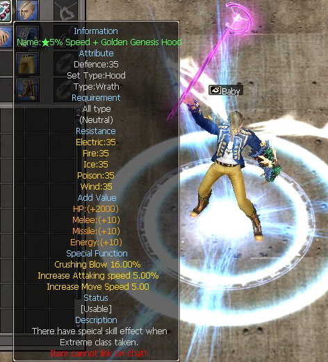 5% Speed + Golden Genesis Hood