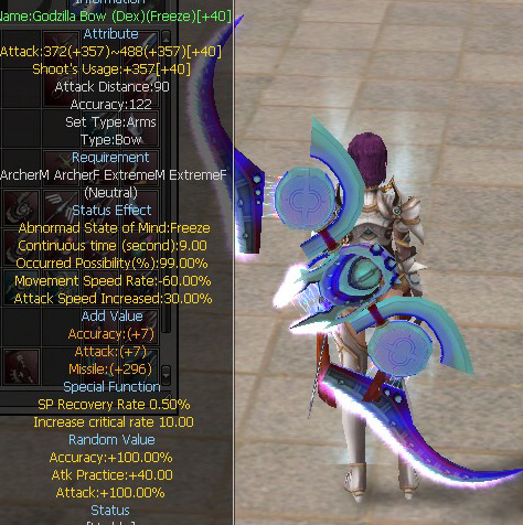 Godzilla Bow (Dex)(Freeze)