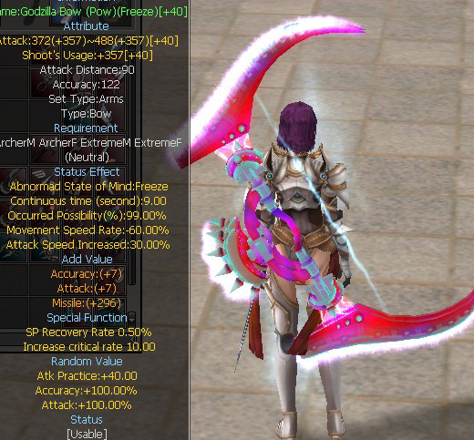 Godzilla Bow (Pow)(Freeze)