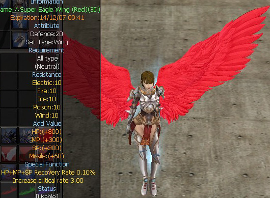 Super Eagle Wing (Red)(3D)