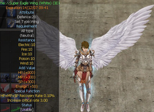 Super Eagle Wing (White) (3D)