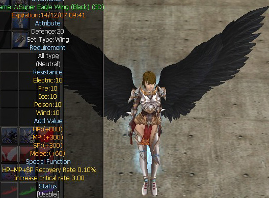 Super Eagle Wing (Black) (3D)